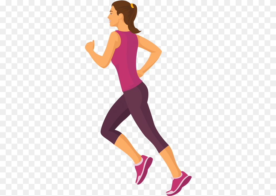 Running Girl Clipart Searchpng Girl Running Clipart, Person, Walking, Adult, Female Free Png Download