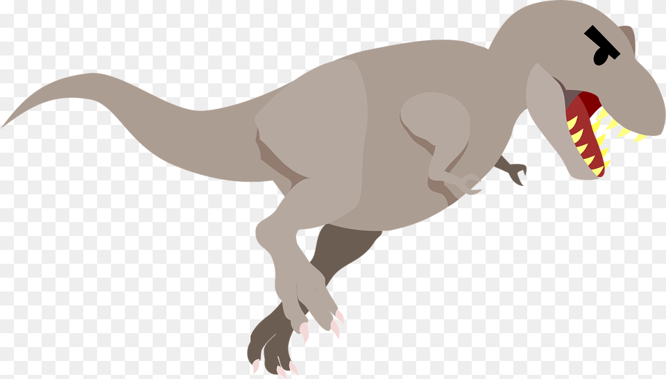 Running Gray T Rex Clipart, Animal, Dinosaur, Reptile, T-rex Png Image