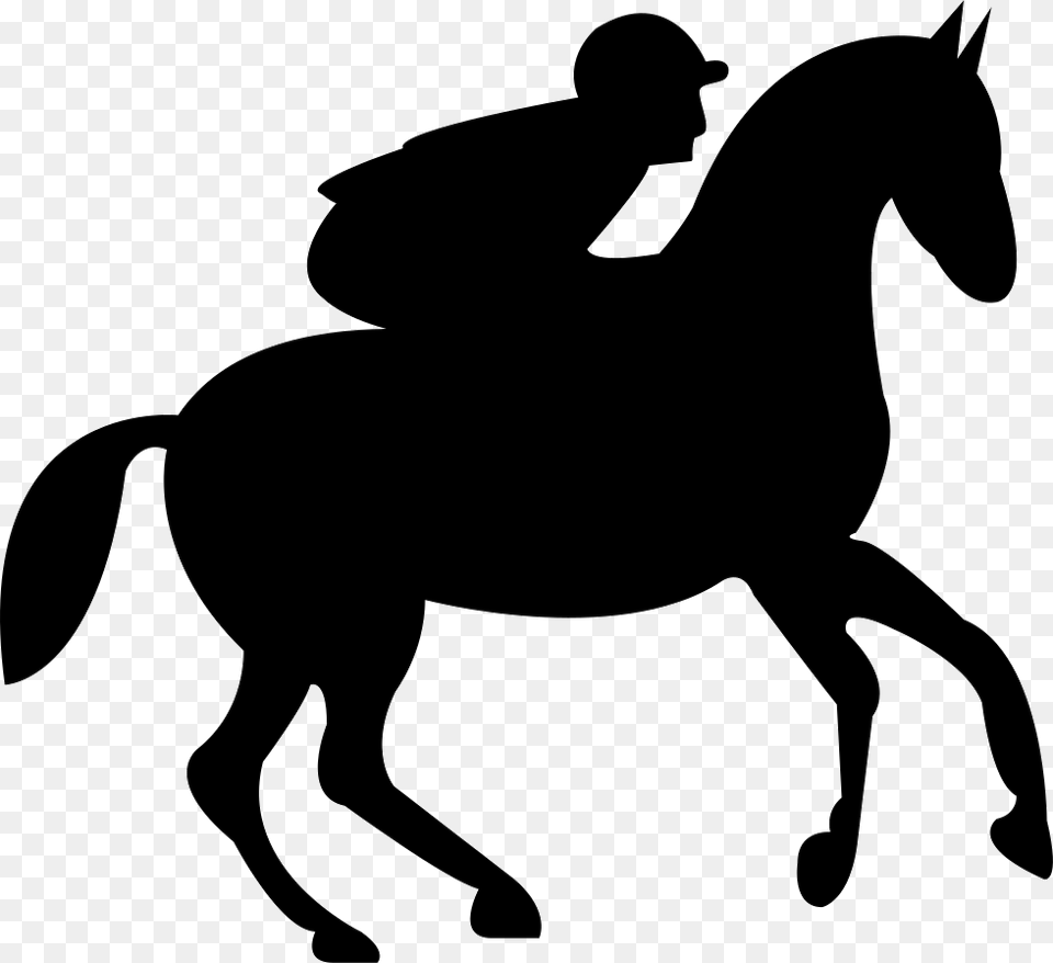 Running Horse Running Horse With Jockey Comments J Peux Pas J Ai Cheval, Silhouette, Stencil, Mammal, Animal Png