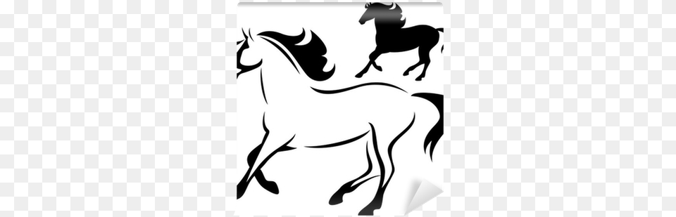 Running Horse Silhouette Download Horse Outline, Stencil, Animal, Colt Horse, Mammal Free Transparent Png