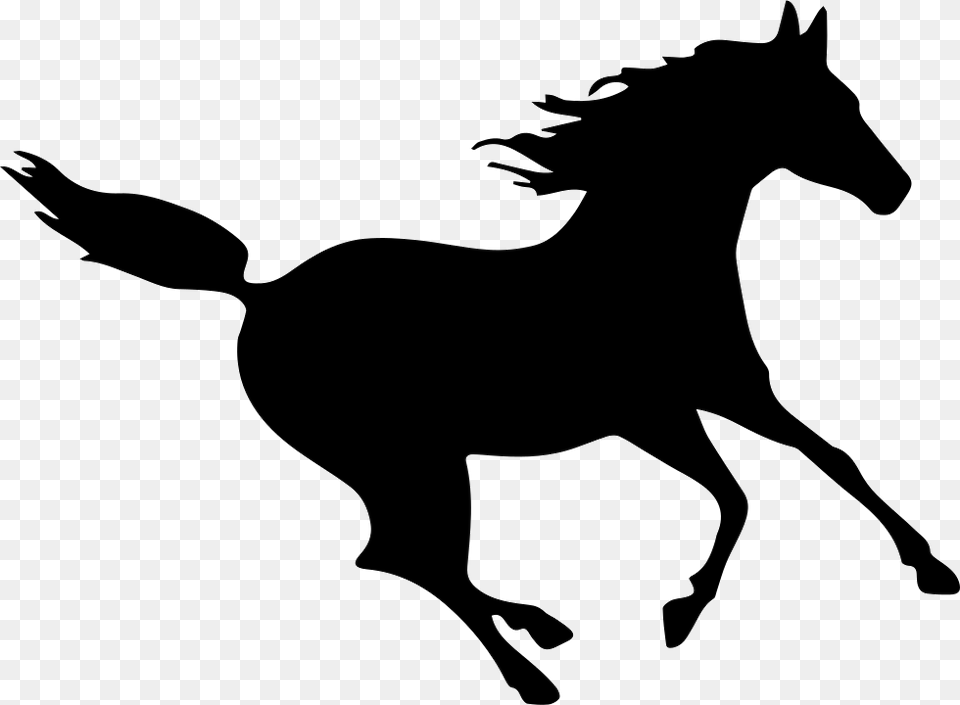 Running Horse Svg Silhouette, Stencil, Animal, Mammal Free Transparent Png