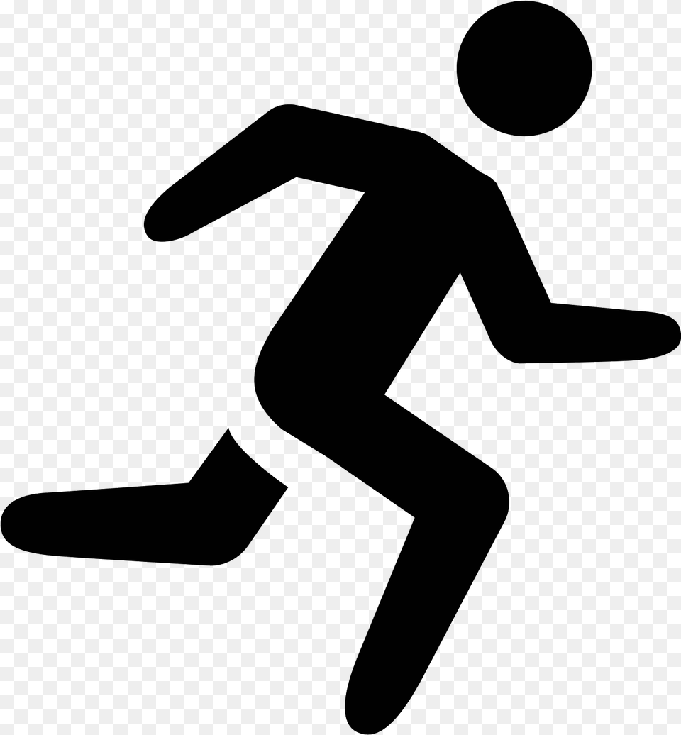 Running Icon Black Running Icon, Gray Free Png