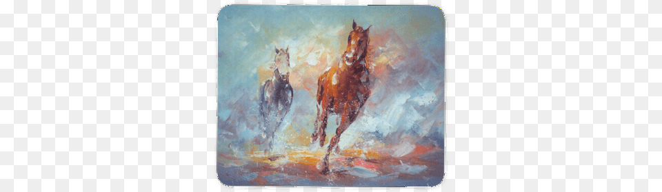Running In The Rain Painting, Art, Animal, Horse, Mammal Free Transparent Png