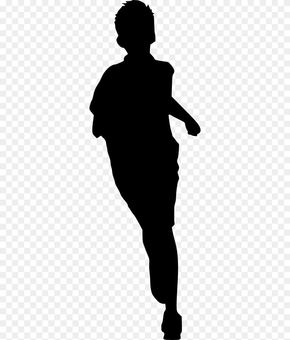 Running Kid Silhouette, Adult, Male, Man, Person Png Image