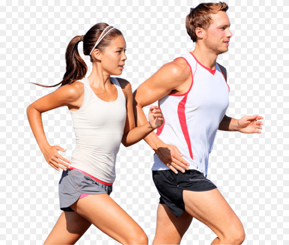 Running Man And Women Image People Running, Adult, Shorts, Person, Woman Png