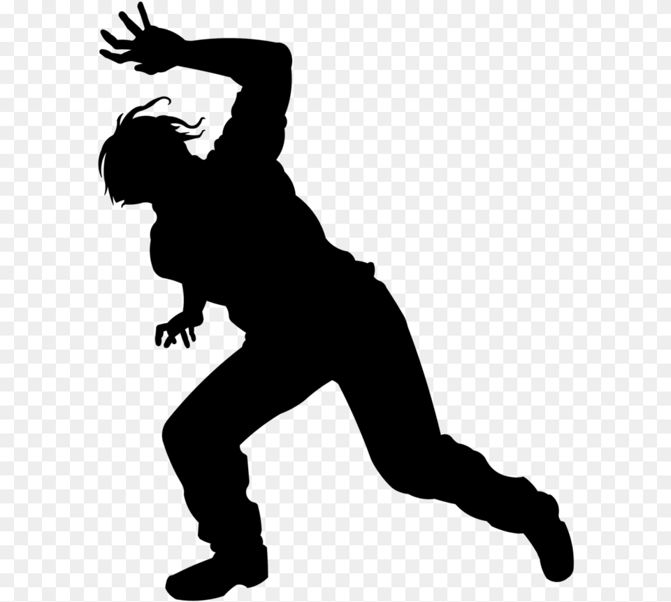 Running Man By Miraclepng Silhouette, Gray Png