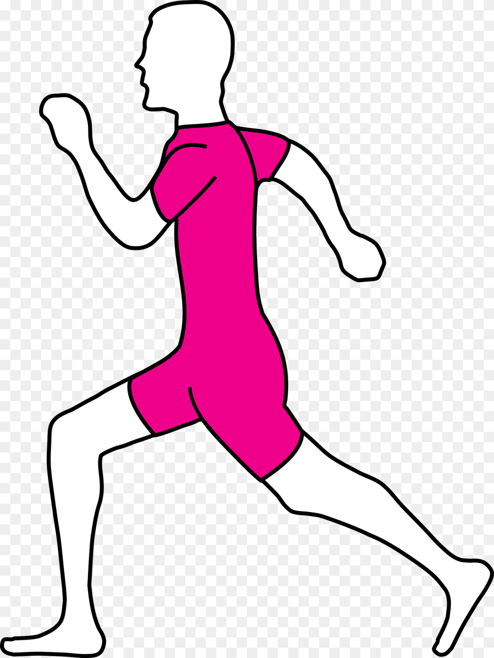 Running Man Clip Art Vector Clip Art Online Draw A People Running, Person, Dancing, Leisure Activities, Purple Png Image