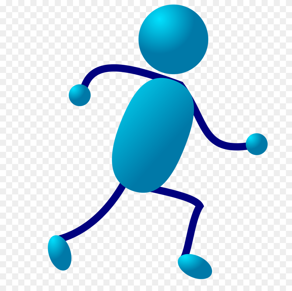 Running Man Clipart Blue Free Transparent Png