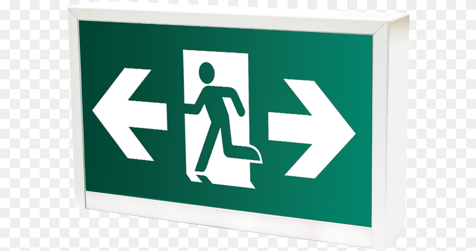 Running Man Led W90 Min Battery Backup Steel Fire Equipment Emergency Exit, Sign, Symbol, Person, Road Sign Png Image