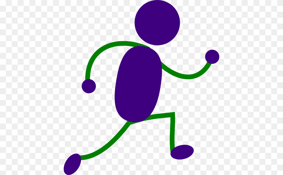 Running Man Purple And Green Clip Art Person Running Clip Art, Appliance, Blow Dryer, Device, Electrical Device Png