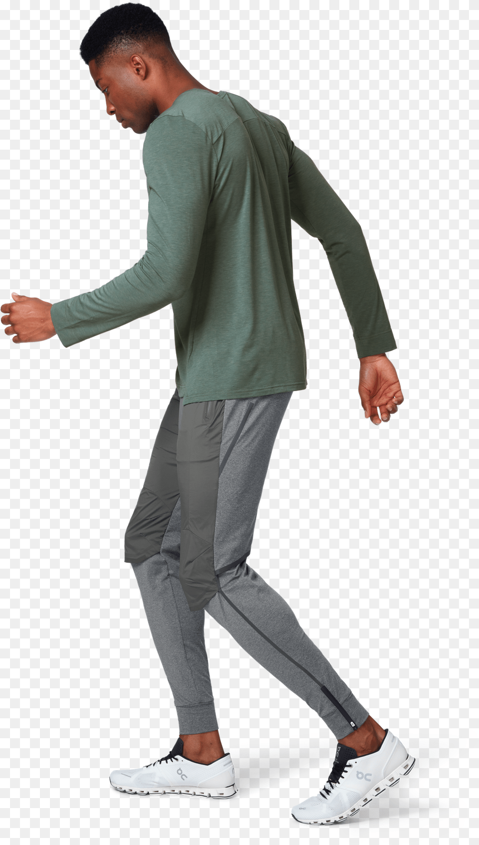 Running Pants Standing, Sleeve, Clothing, Long Sleeve, Adult Free Transparent Png