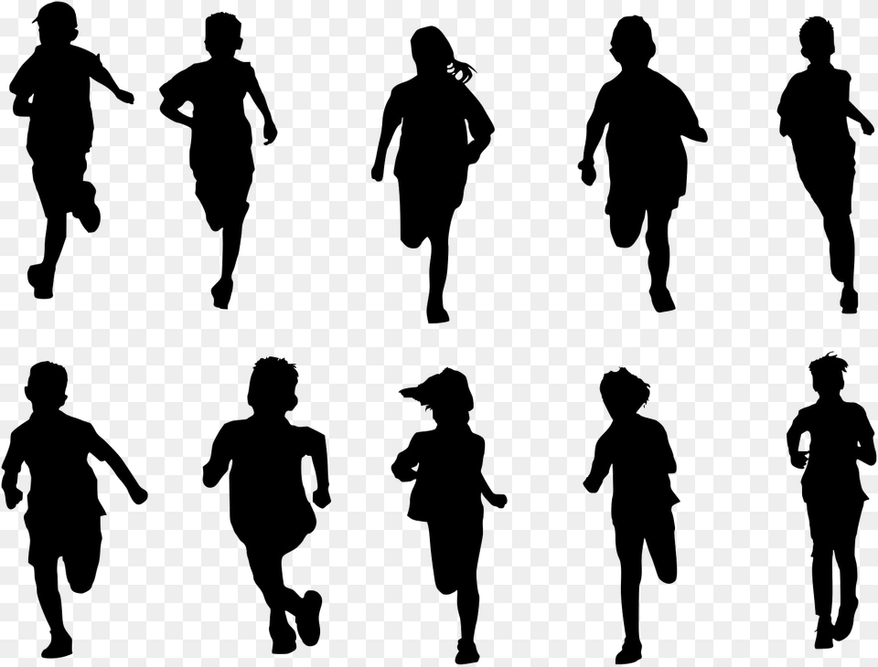 Running Photo Clip Art Pic Kids Running, Silhouette, Adult, Male, Man Png Image