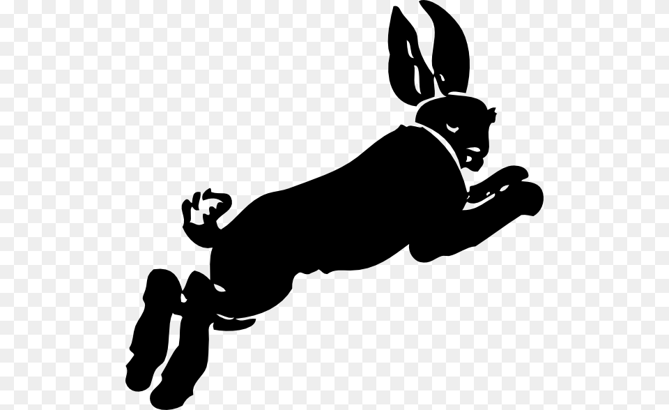 Running Rabbit Cartoon Runner Gif, Stencil, Silhouette, Adult, Person Free Png Download