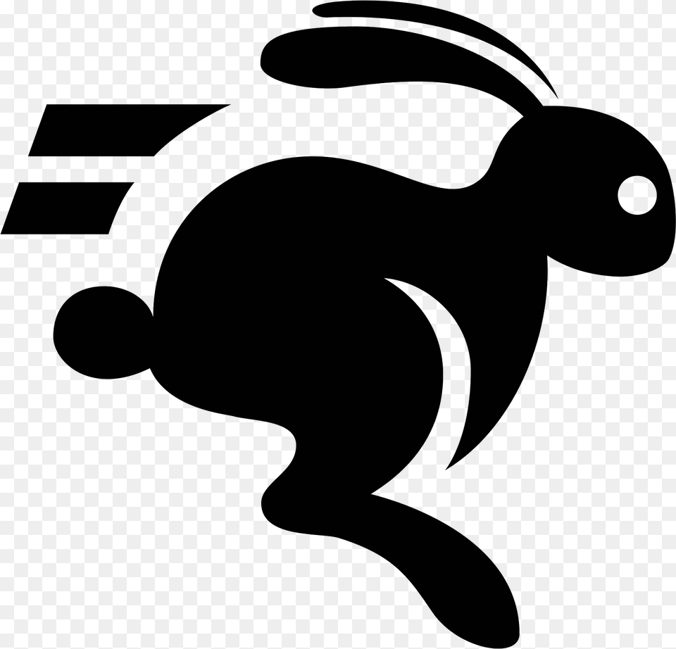 Running Rabbit Icon Rabbit And Turtle Icon, Gray Png