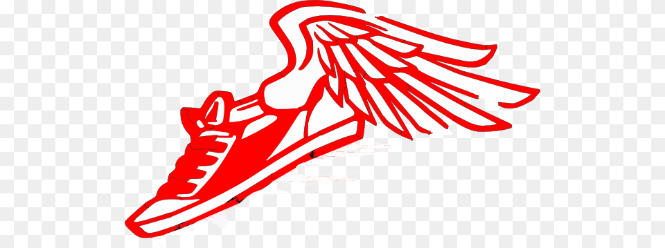 Running Shoe With Wings Clip Art, Clothing, Footwear, Sneaker, Dynamite Free Png