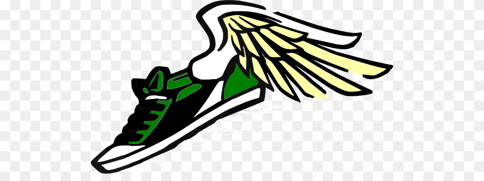 Running Shoe With Wings Clip Art, Clothing, Footwear, Sneaker, Stencil Free Transparent Png