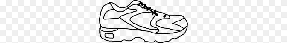 Running Shoes Clipart, Gray Free Png