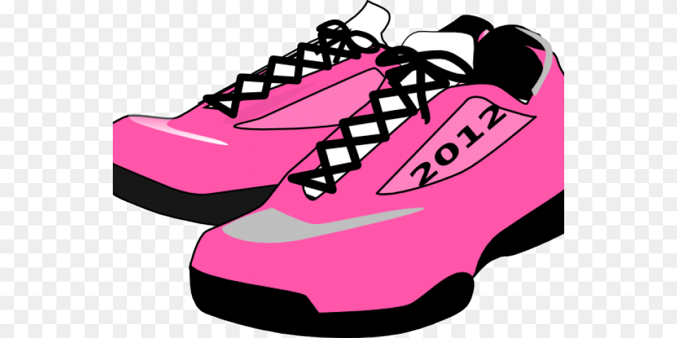 Running Shoes Clipart Pink Sneaker Transparent Background Clipart Shoes, Clothing, Footwear, Shoe, Person Free Png