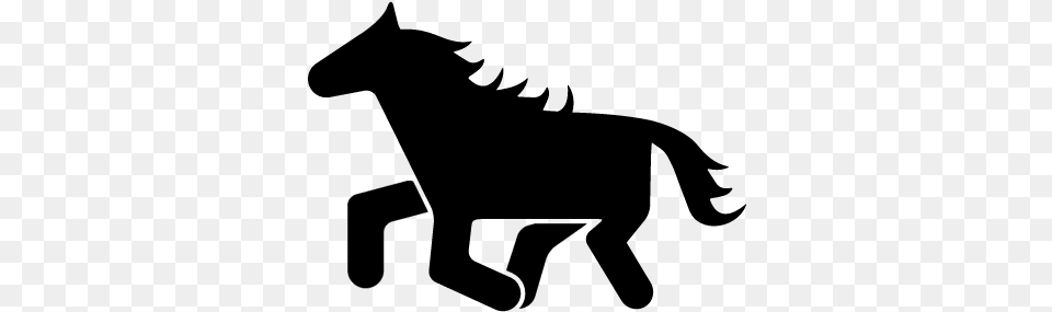 Running Small Horse Facing Left Vector Small Horse Icon, Gray Png