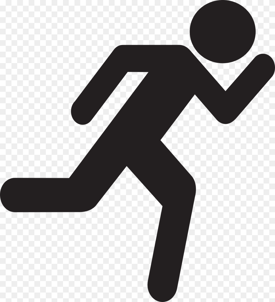 Running Stick Man, Silhouette, Sign, Symbol, Appliance Png