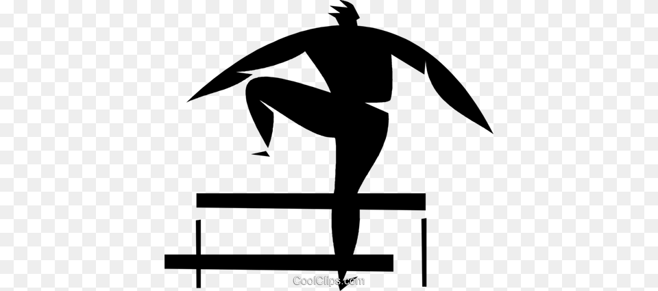 Running The Hurdles Royalty Vector Clip Art Illustration, Hurdle, Person, Sport, Track And Field Free Transparent Png