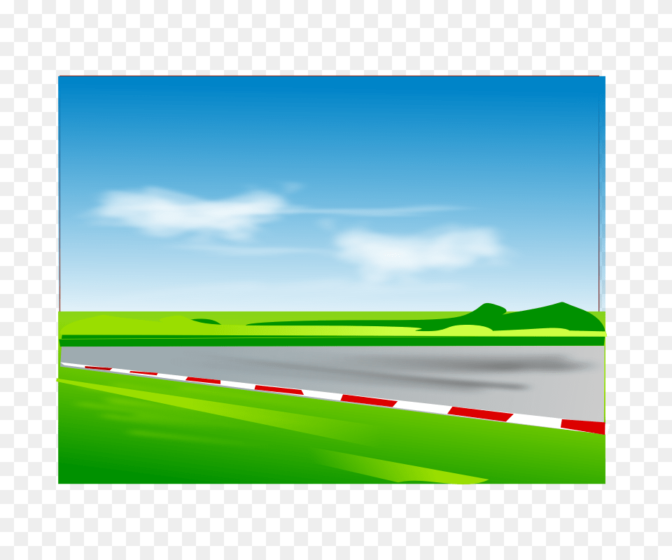 Running Track And Field Clip Art, Road, Fence, Sky, Outdoors Free Png