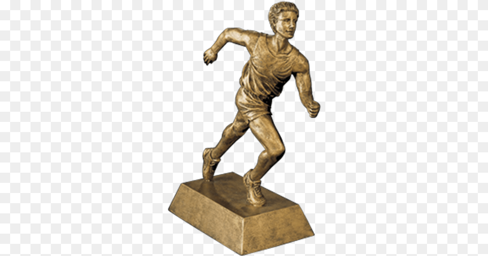 Running Trophy, Bronze, Adult, Male, Man Free Png