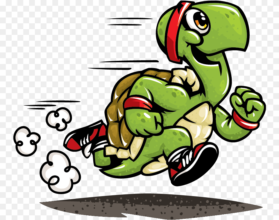 Running Turtle Cartoon, Baby, Person, Face, Head Free Transparent Png