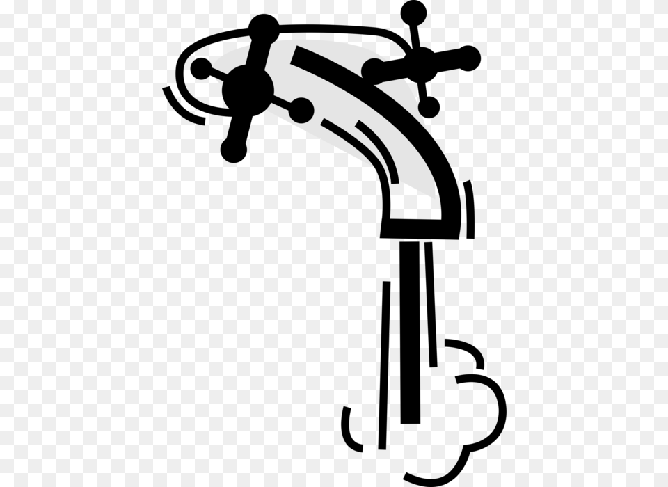 Running With Tap Illustration Of Sink Tap, Hardhat, Helmet, Clothing, Stencil Png Image