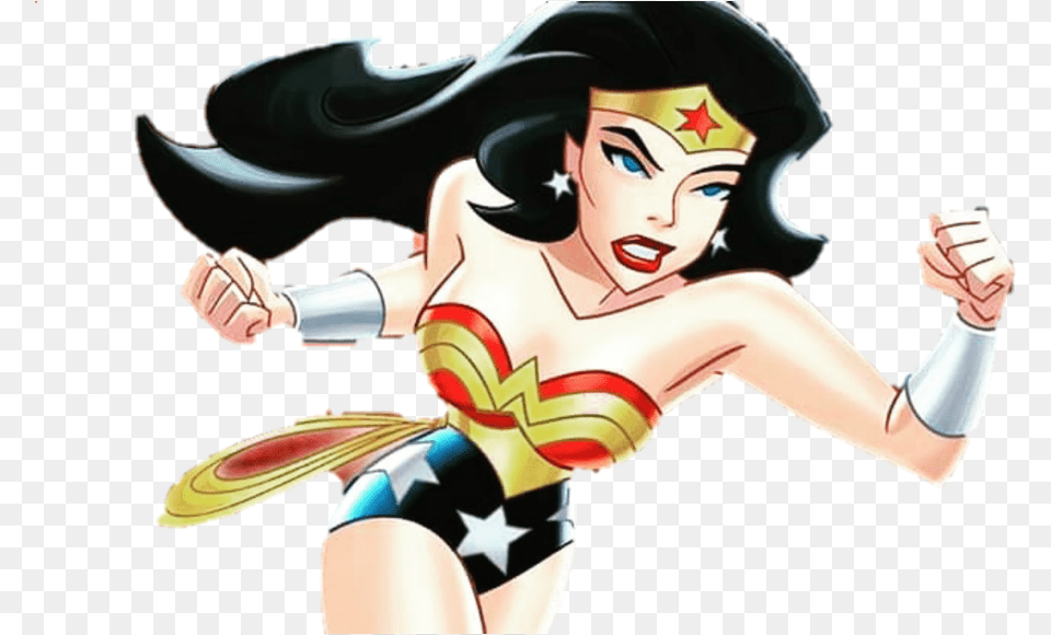 Running Wonder Woman Run, Adult, Female, Person, Book Free Png