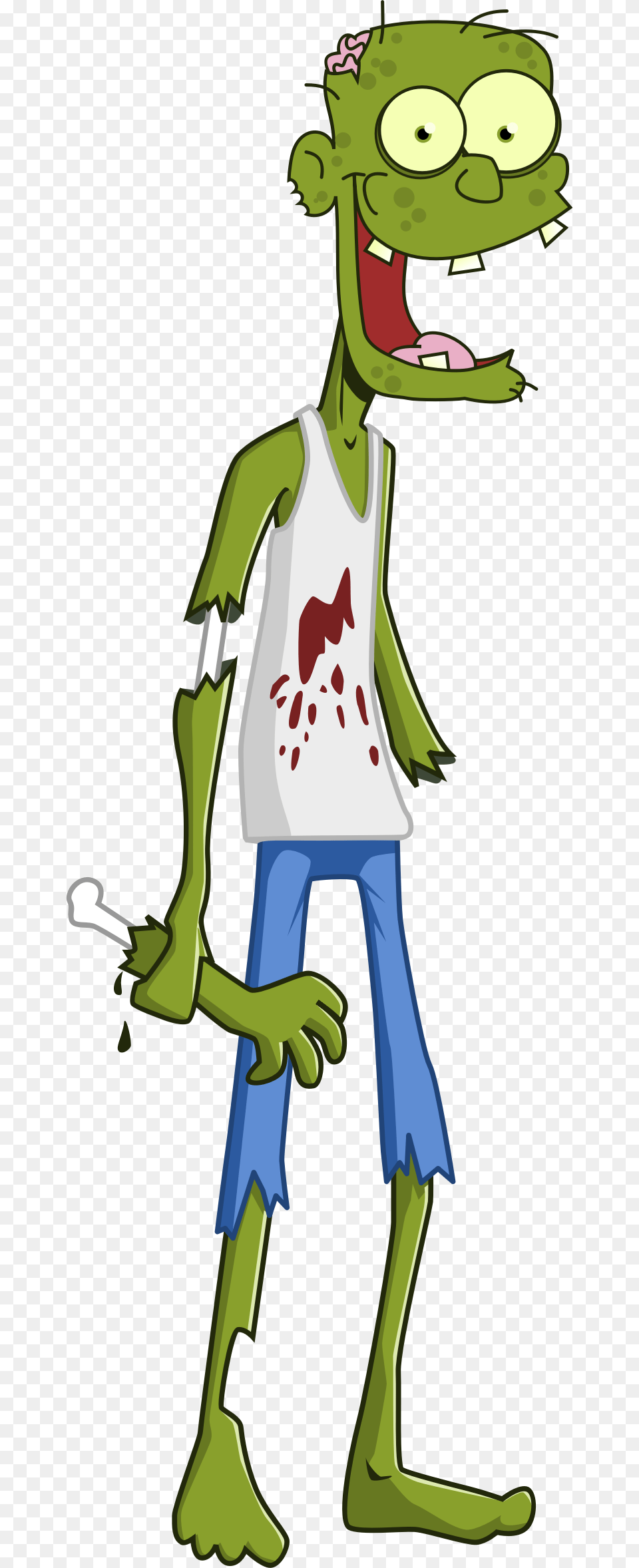 Running Zombie Clip Art Illustration With Simple Gradients All, Person, Cartoon Free Transparent Png