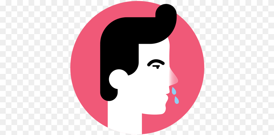 Runny Nose Sickness Symptom Icon Fever, Sticker, Face, Head, Person Png Image