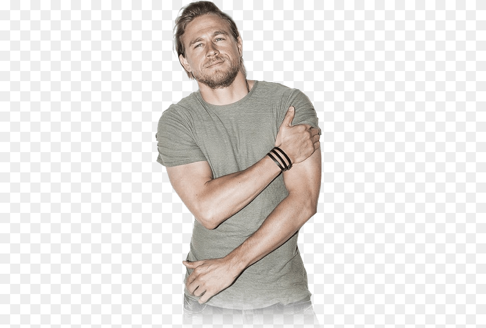 Runt 01 Charlie Hunnam Sons Of Anarchy Tattoos, T-shirt, Clothing, Person, Man Png
