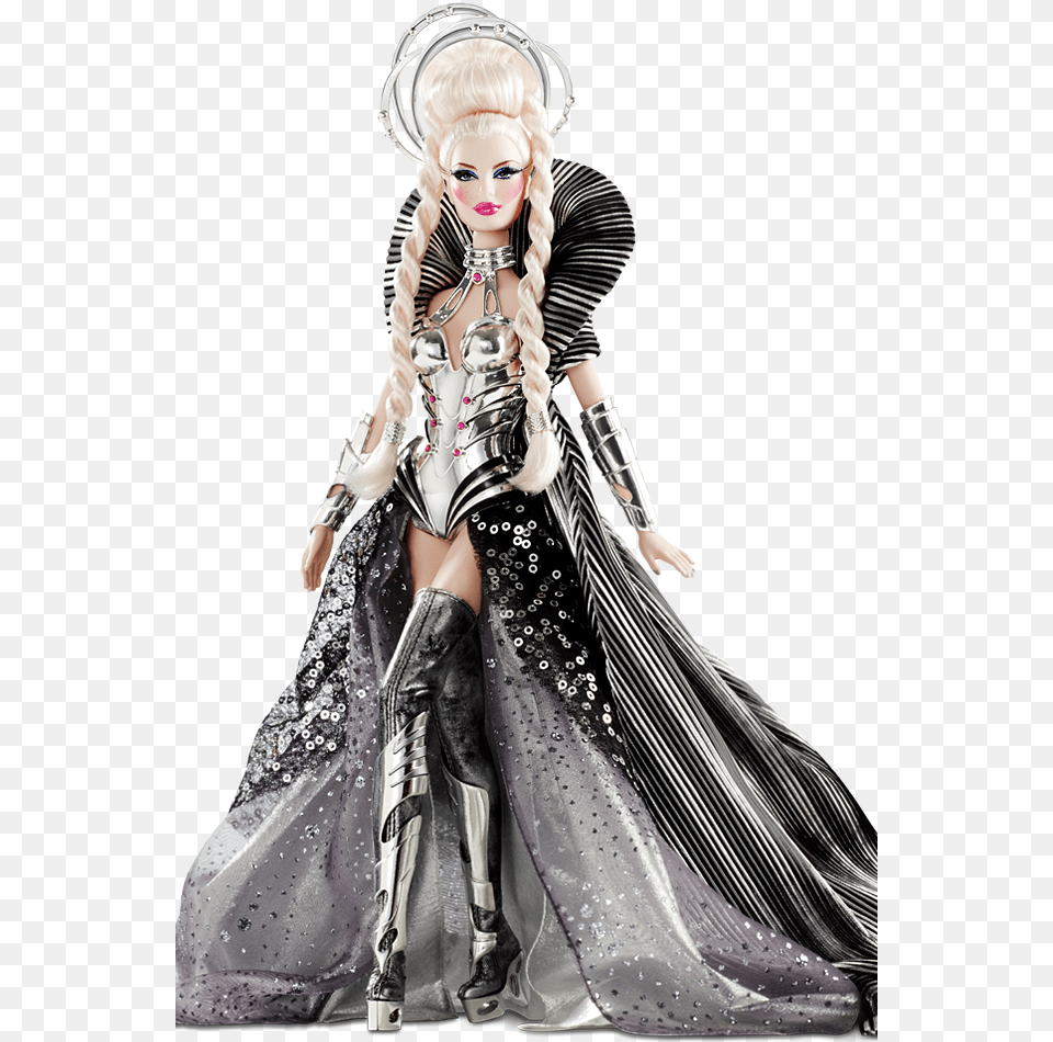 Rupaul Drawing Bob Mackie Barbie Galaxy, Figurine, Adult, Wedding, Toy Png Image