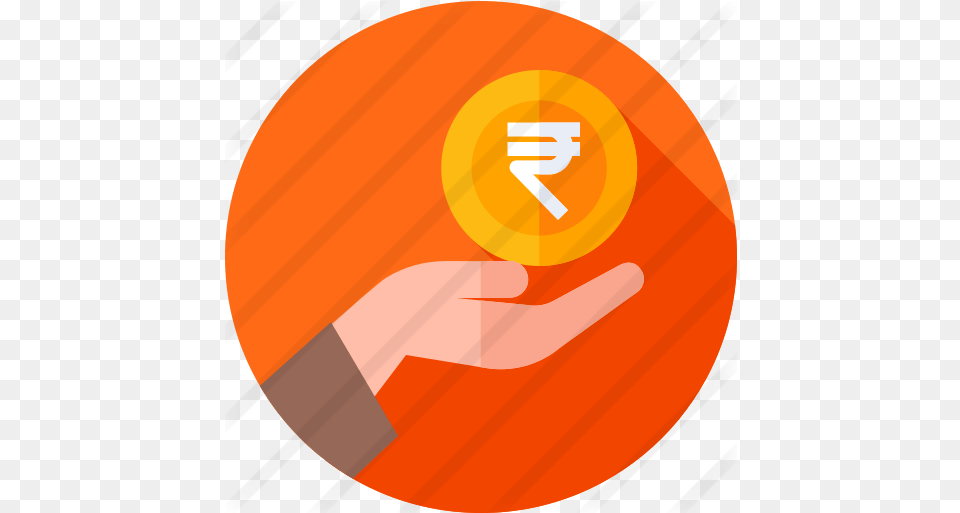 Rupee Business And Finance Icons Circle, Light, Disk, Body Part, Hand Png Image