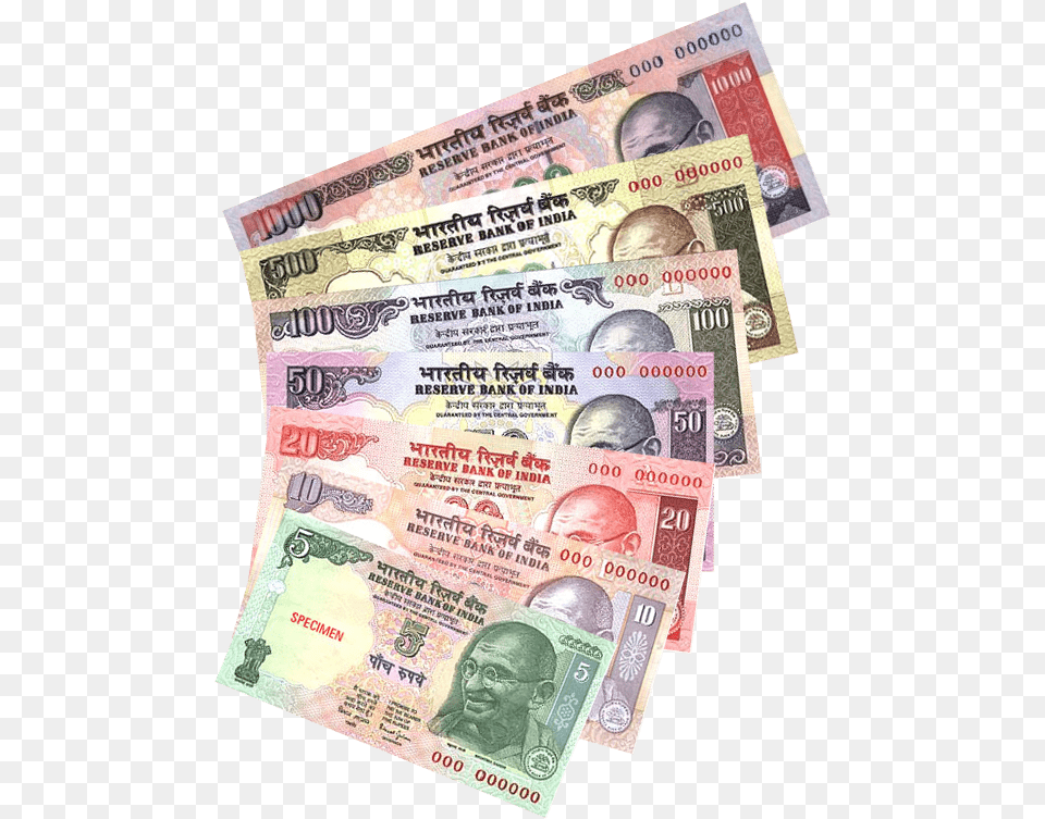 Rupee Notes Transparent New Notes Of India, Money, Person, Face, Head Png Image