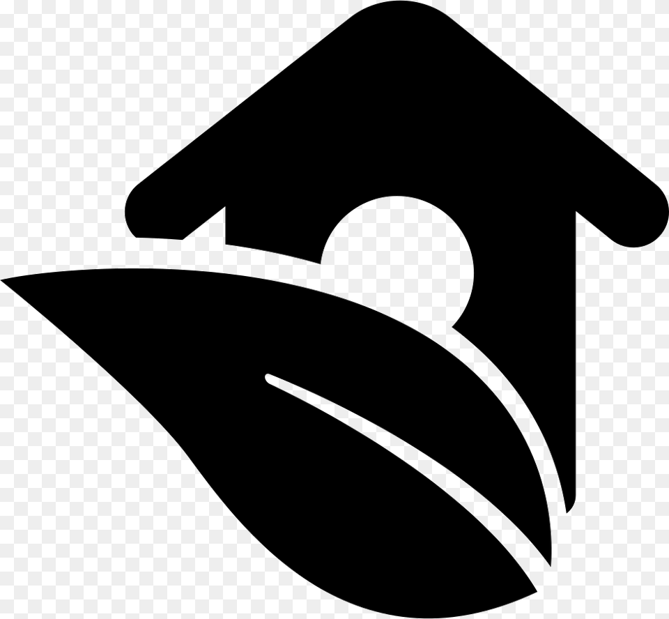 Rural Hotel Symbol Like A Bird House Behind A Leaf, Clothing, Hat, People, Person Png Image