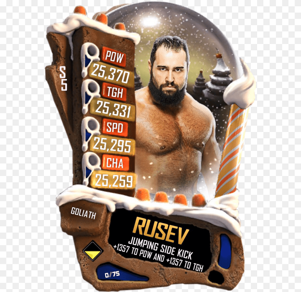 Rusev S5 20 Goliath Christmas Barechested, Adult, Male, Man, Person Free Png