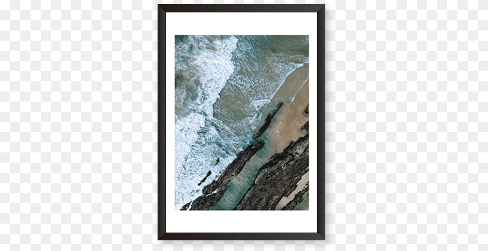 Rushing Sea Waves Picture Frame, Nature, Outdoors, Sea Waves, Water Free Png