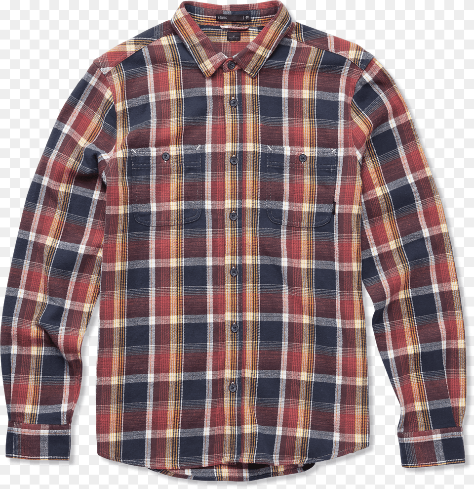 Ruskin Flannel Brownnavy Hi Res Etnies, Clothing, Dress Shirt, Shirt, Long Sleeve Free Png