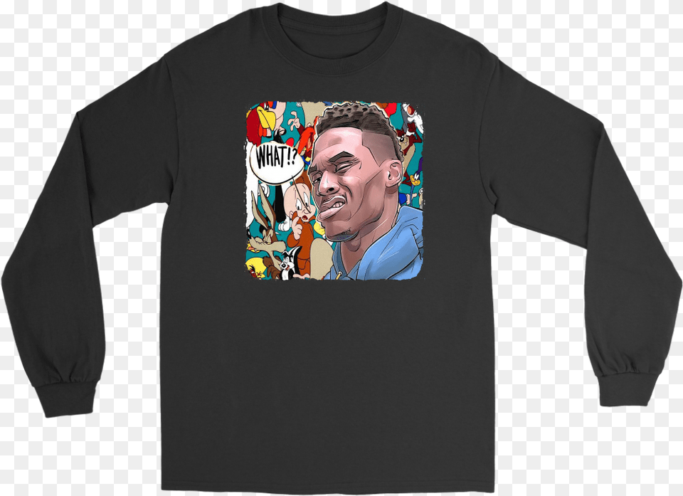 Russel Westbrook, T-shirt, Clothing, Sleeve, Long Sleeve Png Image