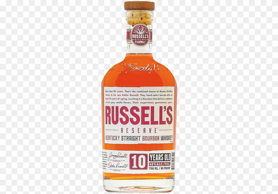 Russell S Reserve 10yr Bourbon American Whiskey, Alcohol, Beverage, Liquor, Food Png Image