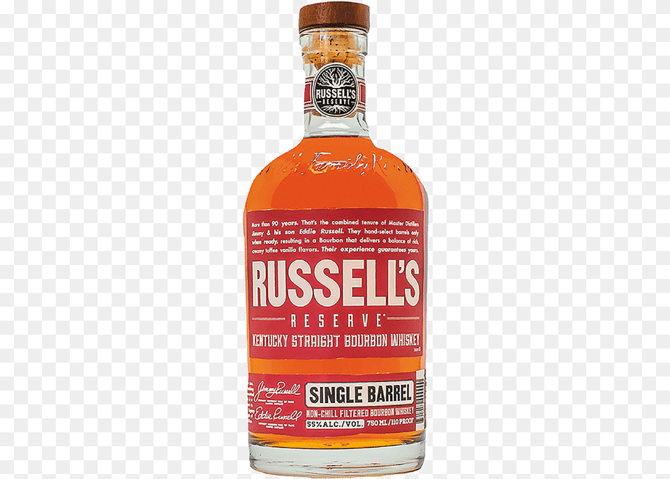 Russell S Reserve Single Barrel Bourbon American Whiskey, Alcohol, Beverage, Liquor, Food Free Transparent Png