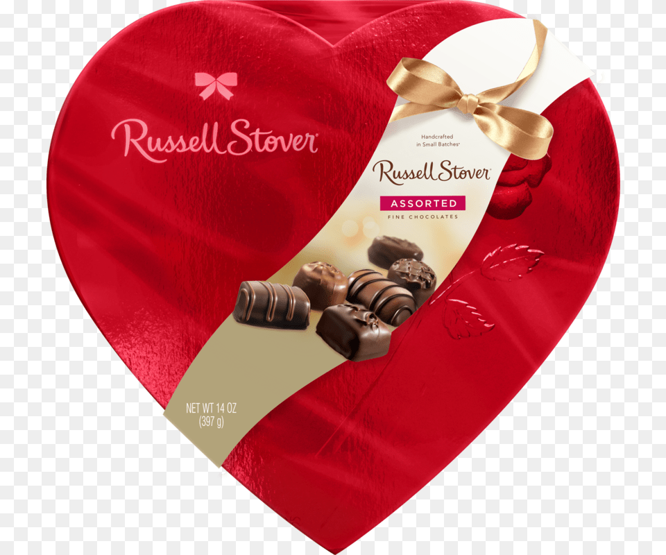 Russell Stover Red Foil Heart Box Of Valentines Assorted Russell Stover Chocolate Heart Png
