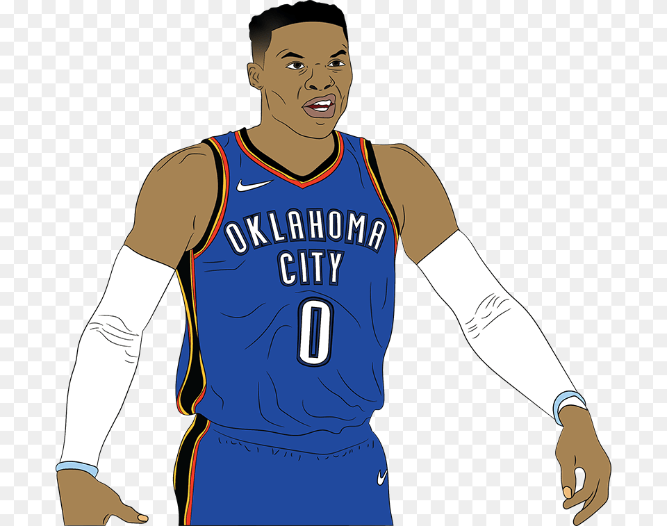 Russell Westbrook, Clothing, Shirt, Adult, Male Free Png Download