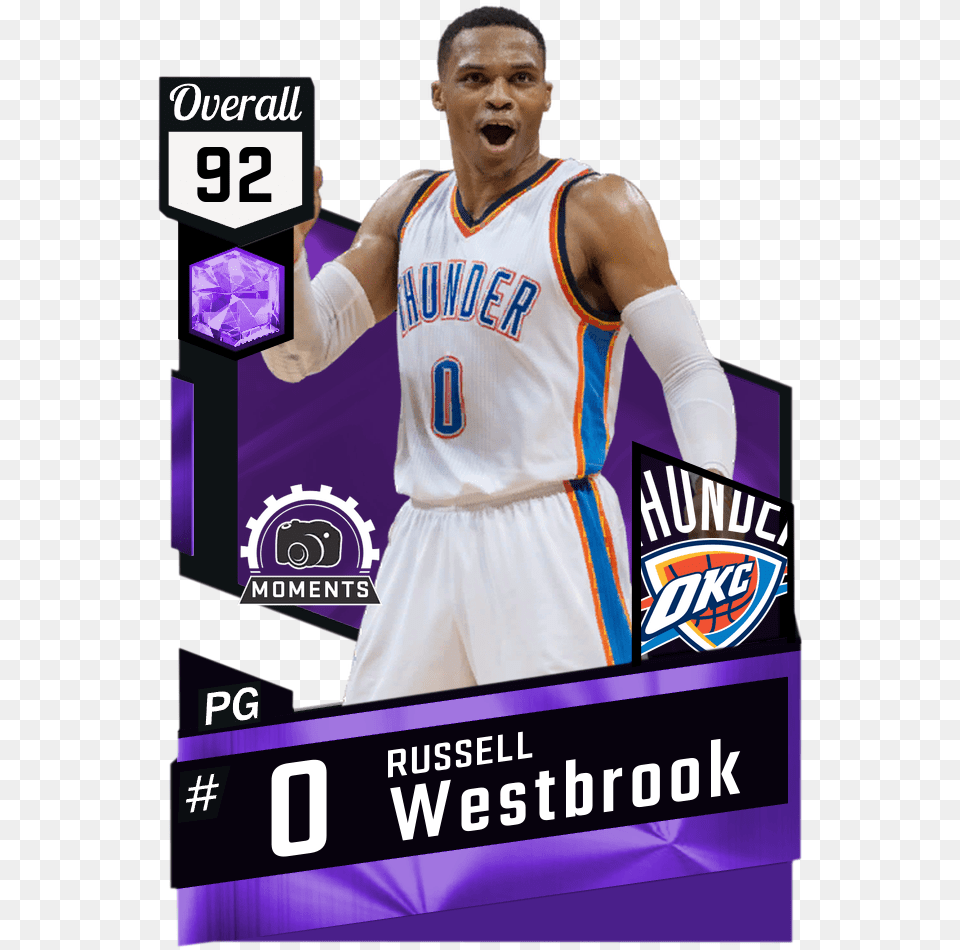 Russell Westbrook 99 Overall, Shirt, Clothing, Purple, Person Png