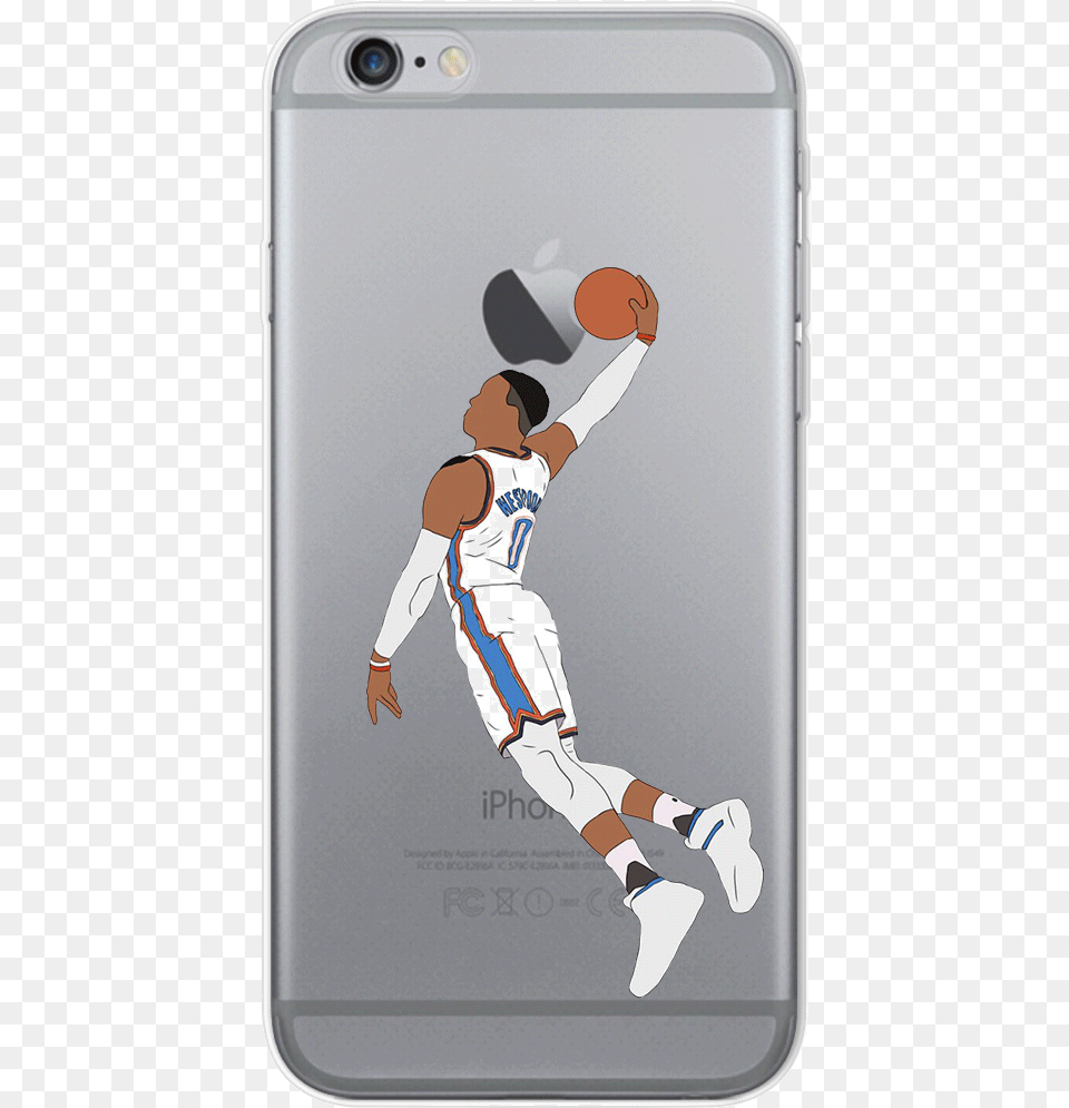 Russell Westbrook Dunk Iphone Case Ronaldo Bicycle Kick Case, Electronics, Mobile Phone, Phone, Person Free Png