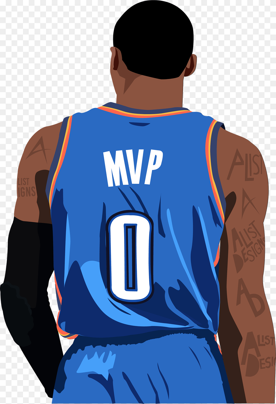 Russell Westbrook Mvp Illustration On Behance, Clothing, Shirt, Adult, Male Free Png