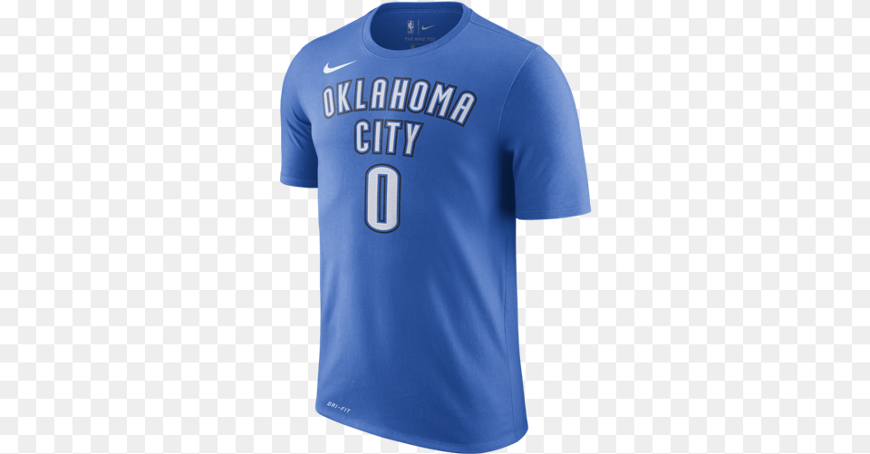 Russell Westbrook Okc Nike Dry Nba T Shirt Oklahoma City Thunder Season, Clothing, T-shirt, Jersey Png Image