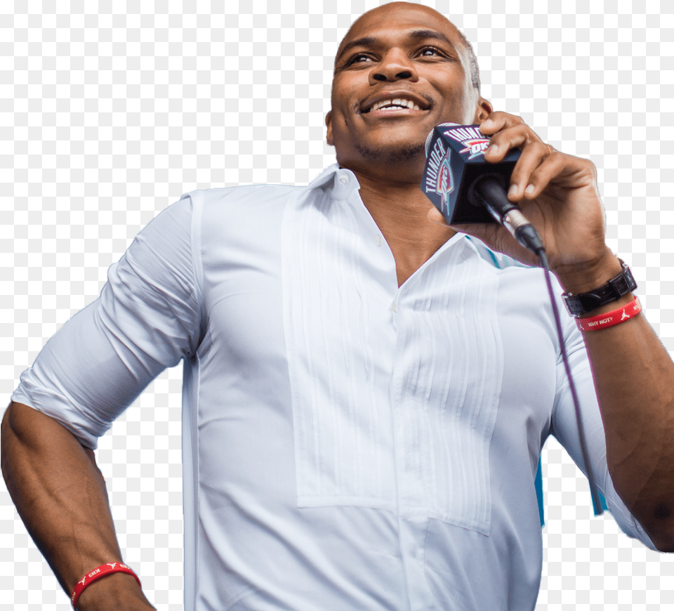 Russell Westbrook Russell Westbrook Microphone Russell Westbrook, Adult, Man, Performer, Person Png